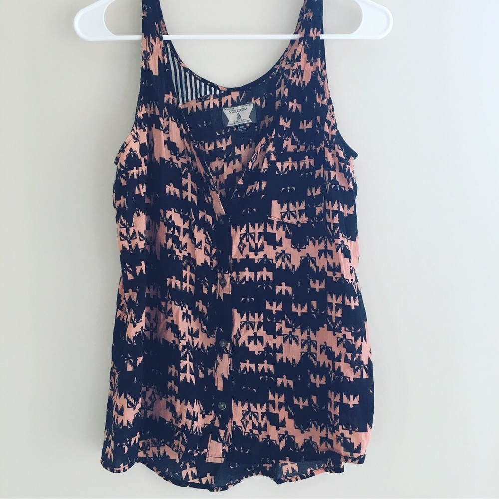 Volcom button front tank